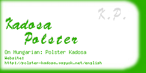 kadosa polster business card